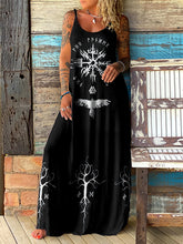 Viking inspiriertes Maxi-Kleid für Damen